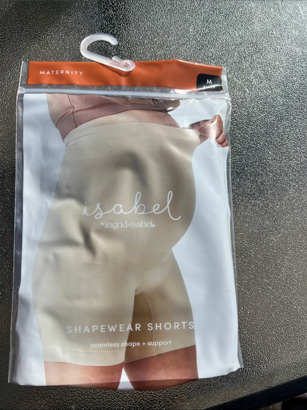 Beige Maternity Shapewear Shorts - black